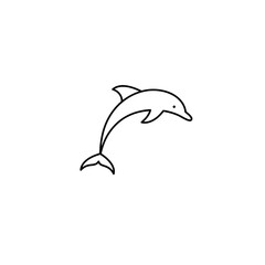 Fototapeta premium Minimalist Dolphin Illustration