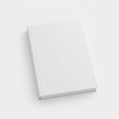 Blank hardcover book mockup. isolated on white background. Flat lay view. It can be used for promo, catalogs, brochures, magazines, etc. Ready for your design, book with white blank cover isolated.
