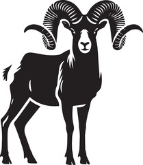 vector illustration of a goat, goat logo design, goat vector icon, goat silhouette vector, goat silhouette vector black and white full body eps file