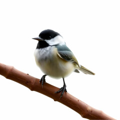 Obraz premium a chickadee bird isolated on white background