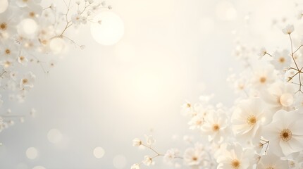 white flowers in the morning
