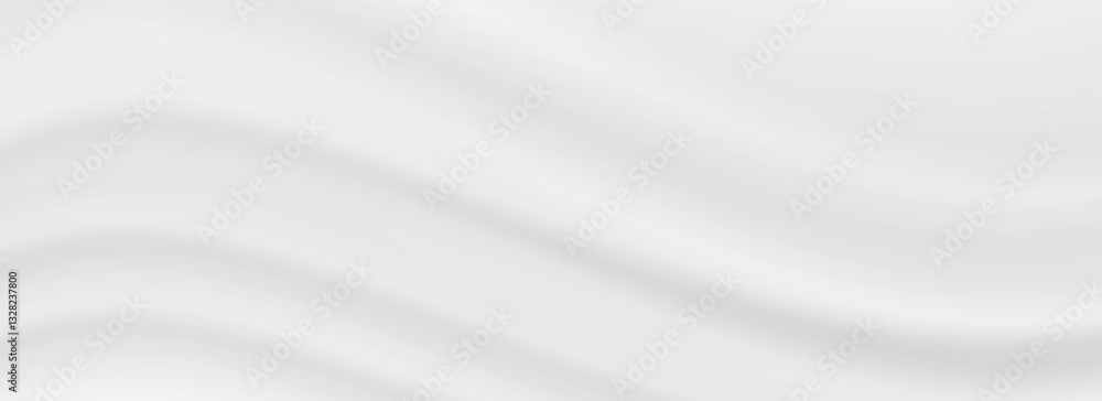 Poster Smooth grey wave background. Subtle curve lines texture. Abstract gray template wallpaper for graphic design, medical, tech, cosmetic, poster, flyer, brochure. Vector wide gris gradient pattern