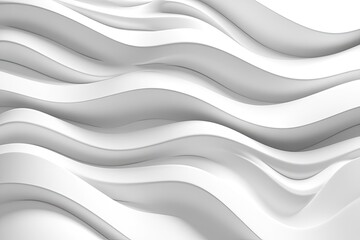 Obraz premium 3D abstract seamless waves in white