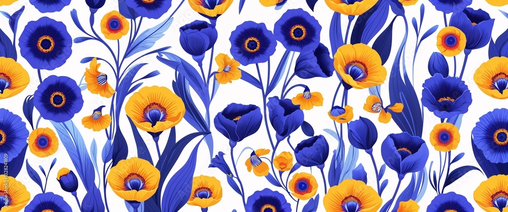 Poster iris pattern on white plain background digital abstract art work illustration design