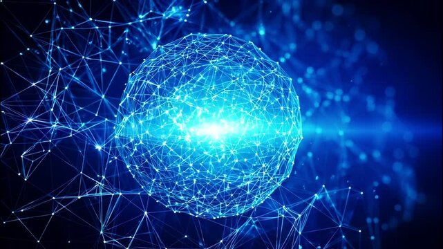 3D Animation of Cyberspace, Cybersecurity Protecting Data, and Safe IT Network Concept.