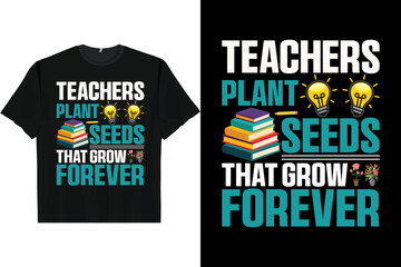 Japanese Retro Harajuku Ukiyo-TEACHERS PLANT SEEDS THAT GROW FOREVER Men's Women's T-Shirt
