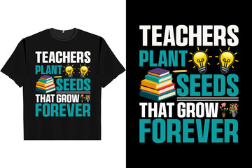 Japanese Retro Harajuku Ukiyo-TEACHERS PLANT SEEDS THAT GROW FOREVER Men's Women's T-Shirt
