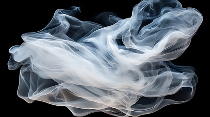 Fototapeta premium Dynamic smoke patterns abstract space digital art black background aesthetic viewpoint ethereal concept