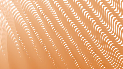 Orange stripes wave pattern background for fabric style