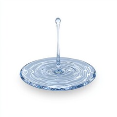 Water Droplet Impact Concentric Ripples on a Clear Surface