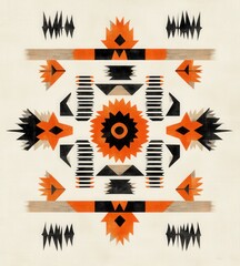 Obraz premium Intricate pattern of dynamic arrows in bold colors creating a sense of direction and movement
