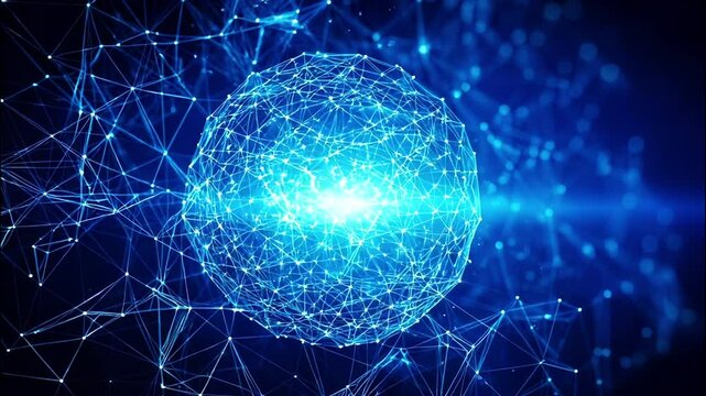 3D Animation of Cyberspace, Cybersecurity Protecting Data, and Safe IT Network Concept.