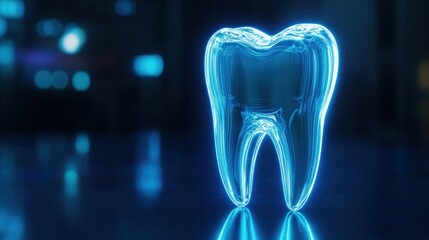 Glossy blue tooth graphic