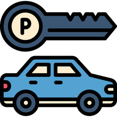 valet parking car icon