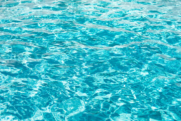 Pool water background, blue wave abstract or rippled water texture background.