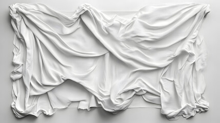 with gentle folds arranged symmetrically on a smooth surface, showcasing texture and depth 