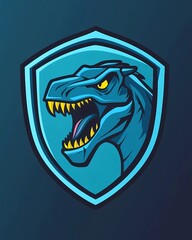 flat illustration of tyrannosaurus logo