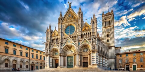 Fototapeta premium Gothic architecture, Italian Renaissance , gothic, siena cathedral, gothic