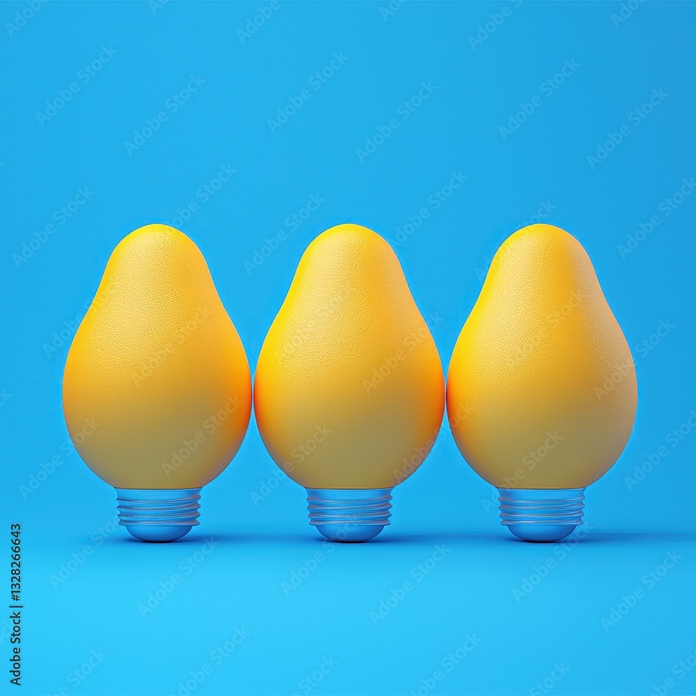 Poster three eggs arranged in a row on a simple background highlighting natural shapes and textures