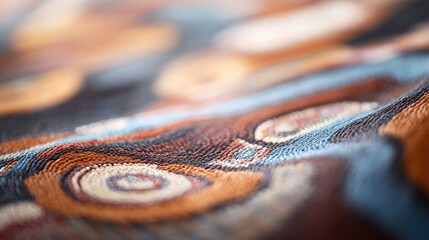 focusing on intricate textures of traditional australian aboriginal painting capture vibrant patterns that reflect