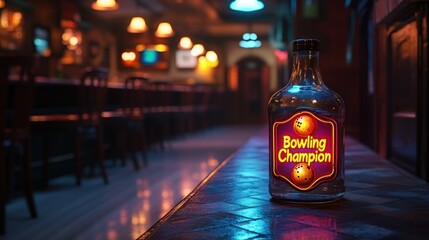 Bowling alley bar drink bottle