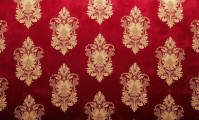 Elegant red and gold wallpaper design