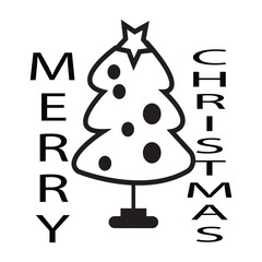 Fototapeta premium Christmas Tree Icon Design