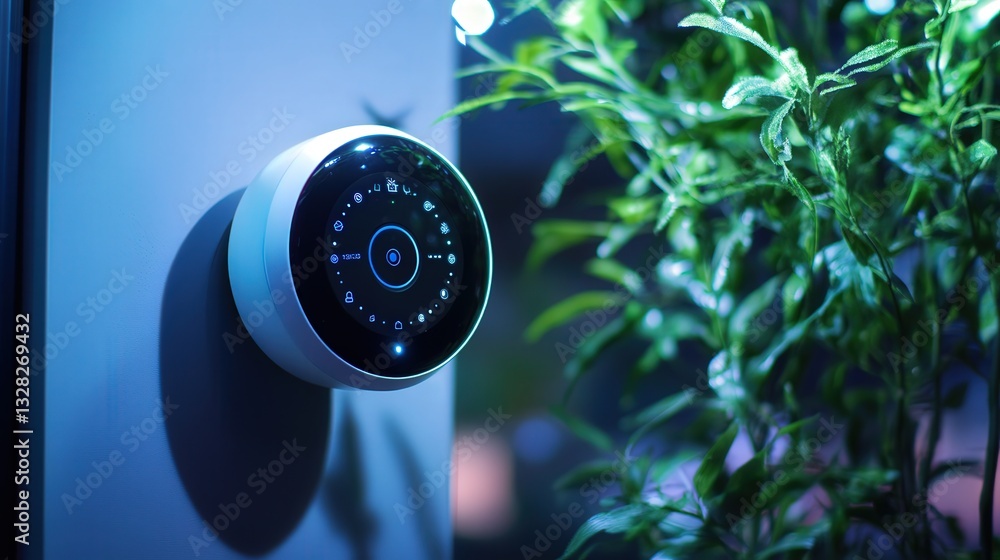 Poster smart home security system prototype with facial recognition and voice-activated controls for user a