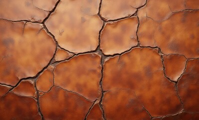 Cracked brown leather texture