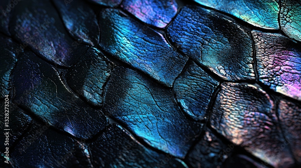 Poster abstract black and blue texture creating a unique visual experience with depth and dimension