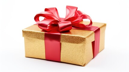 Obraz premium wrapped christmas gift isolated