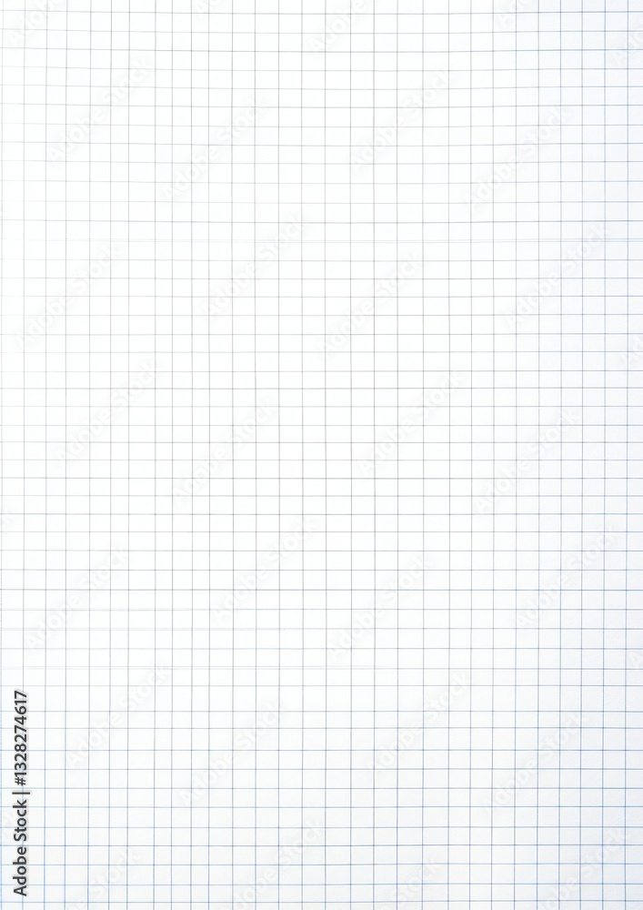 Aufkleber a blank sheet of white graph paper with lines page text grid.