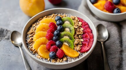 "Healthy Smoothie Bowl – Colorful & Nutritious Superfood Delight"