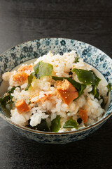 たらことわかめの炊き込みご飯