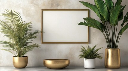 Decorative indoor plants arrangement modern living space home decor minimalist aesthetic natural vibes