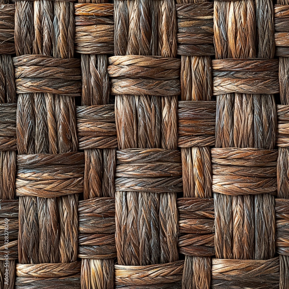 Poster intricately woven material displaying a rich texture and unique patterns perfect for crafts or decor