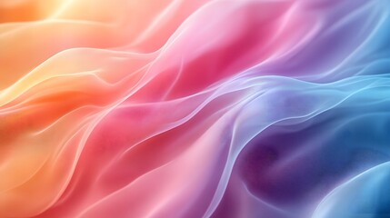 Obraz premium Soft and flowing layers of colorful translucent abstract fabrics