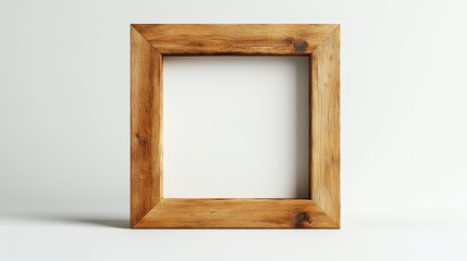 Empty wooden frame display neutral background photography showcase minimalist style artistic perspective