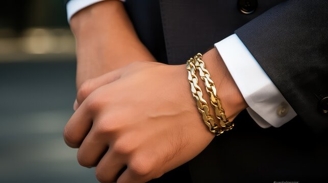 sleek gold chain men