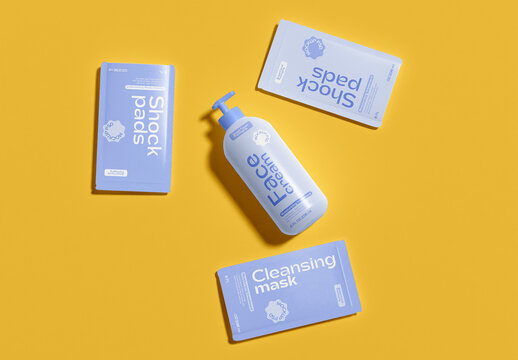 Cosmetic Products Packaging Mockup