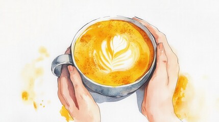 warm spiced turmeric and ginger-infused almond milk latte for a cozy, anti-inflammatory drink