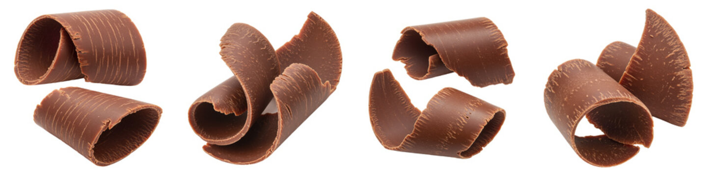 Two Dark Chocolate Shavings, Cut Out Set