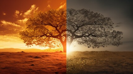 color tree sun