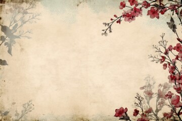 Love letter with sealing wax border backgrounds flower plant.
