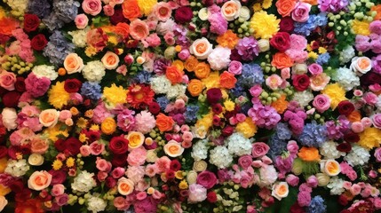 wedding flower wall