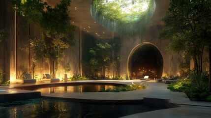 fitness center with advanced workout technology, wellness spaces, and eco-conscious design that promotes health and sustainability