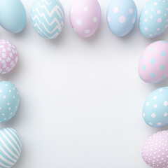 colorful easter egg border