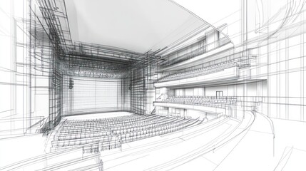 Architectural Design of a Theater Interior