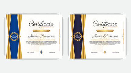 Creative and modern background elegant award certificate, elegant certificate of appreciation template, certificate of recognition, Award design template
