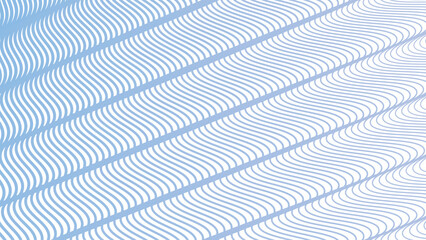 Aero Blue wave line stripes pattern background for fabric style